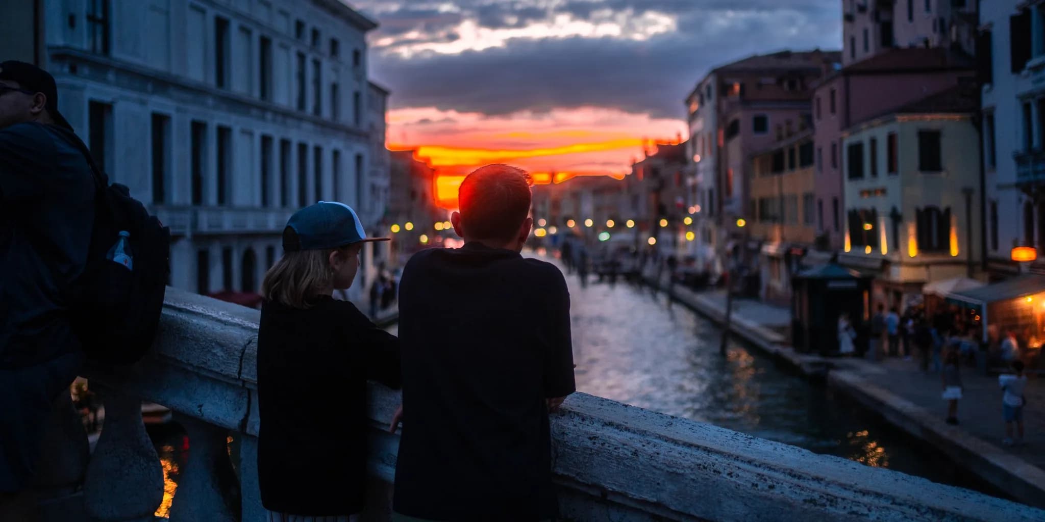 Motorcycles at a night stop in the city