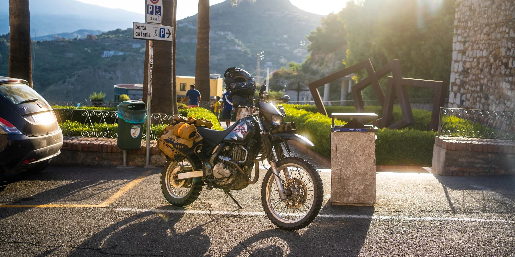 Motorcycle travel scene (photograph)