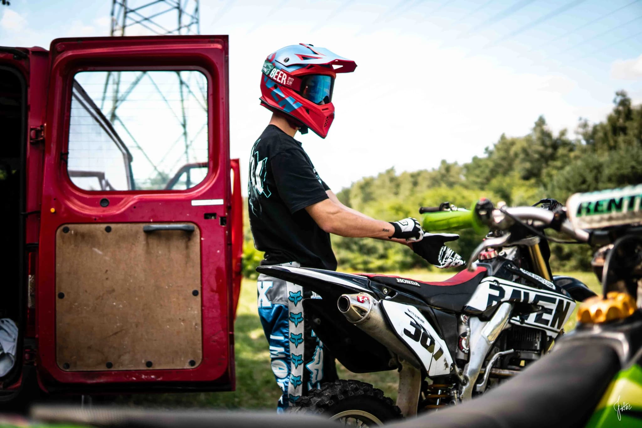 Motorcycle travel scene (photograph)